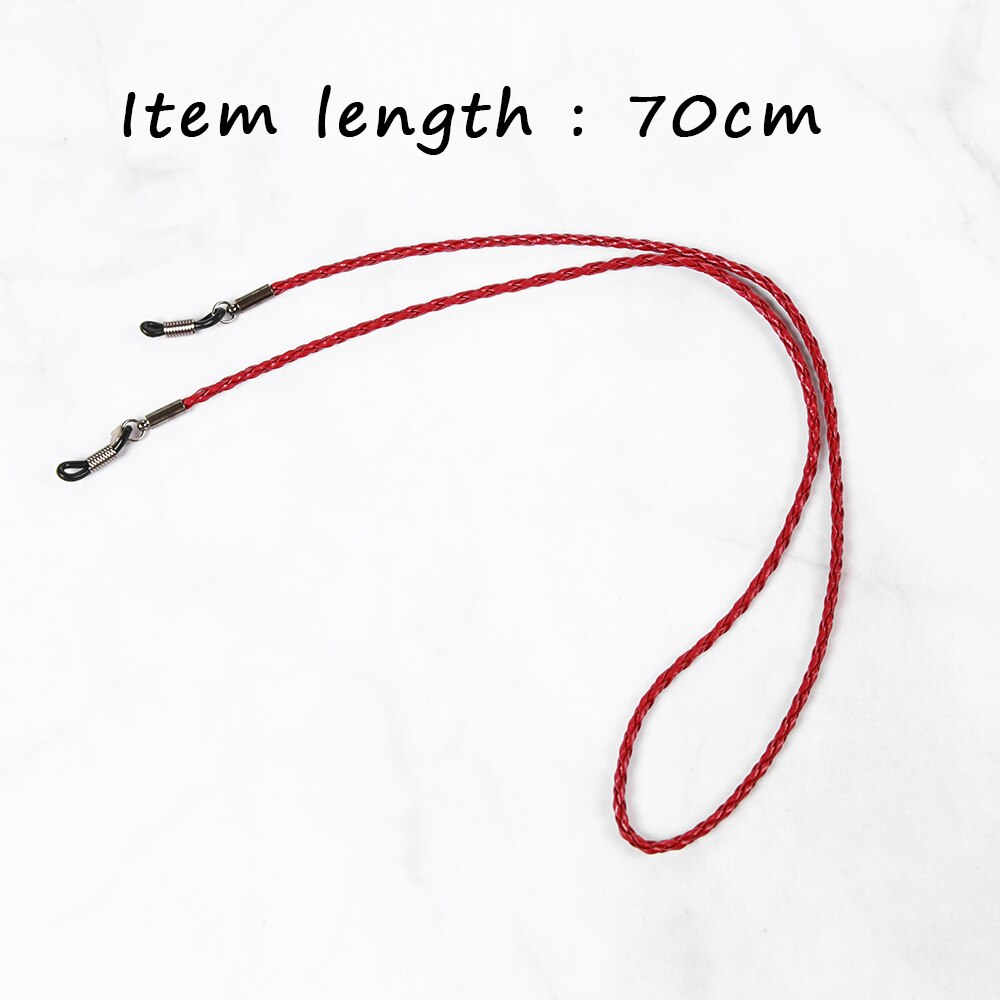 1PC Colorful Leather Eyeglass Chain 6 Colors Adjustable Glasses Neck Strap Sunglasses Lanyard Unisex Eyewear Accessories
