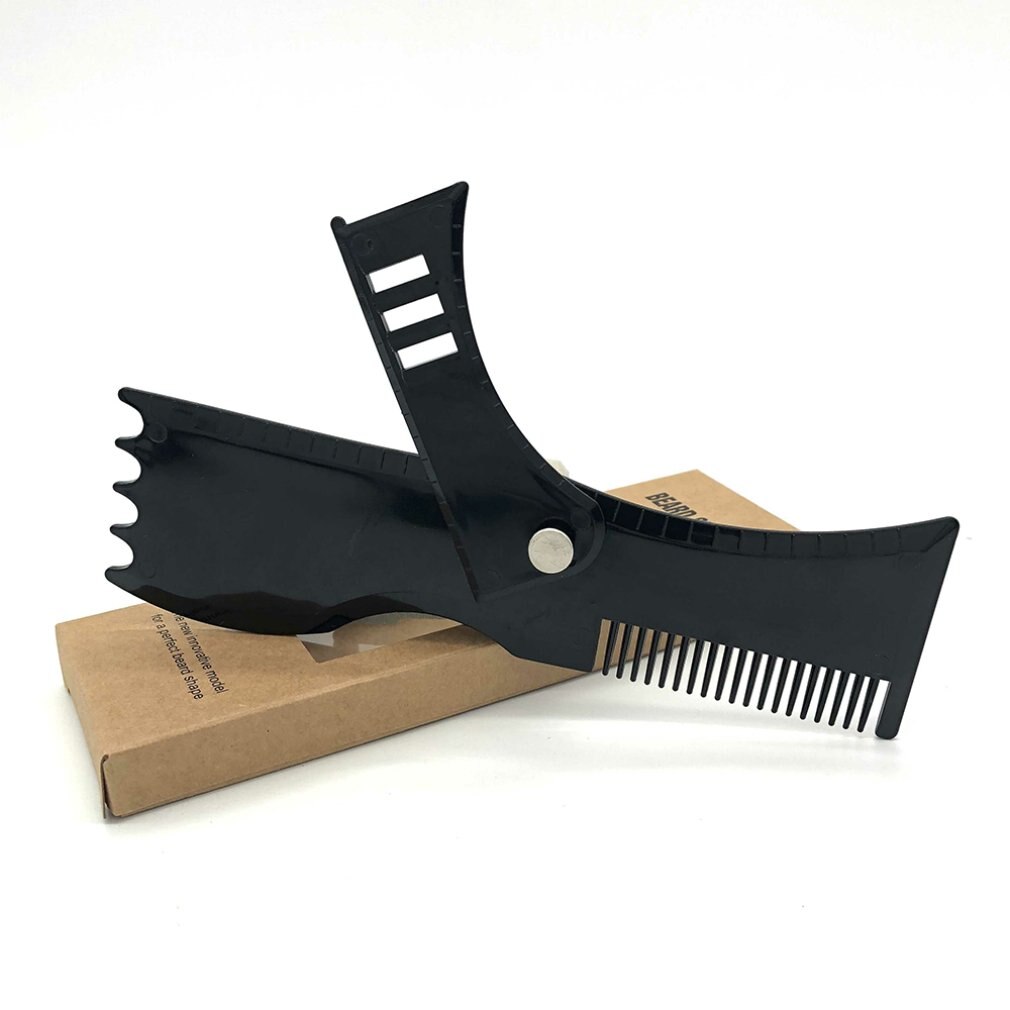 Barbe rotative Style peigne Style règle réglable barbe façonnage outil pour Style auto-rasage cheveux ajustement