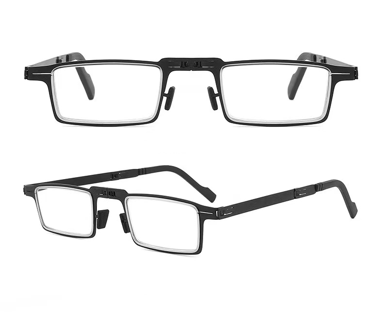 Gafas de lectura plegables para presbicia, lentes de alta definición con bloqueo de luz azul, antiuv400, ultrafinas + 3,5