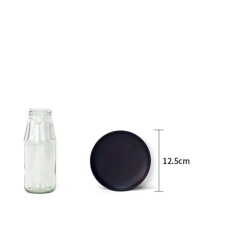 Storage Box Wood Pan Plate Fruit Dishes Saucer Tea Tray Dessert Dinner Bread Wood Plate Japanese Round/Rectangle Home Decoration: JJ1433-12.5CM