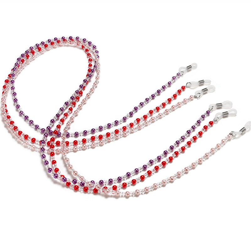 Acrylic Beaded Glasses Rope Sunglasses Lanyard Ladies Transparent Glasses Lanyard Reading Glasses Lanyard Anti-rope