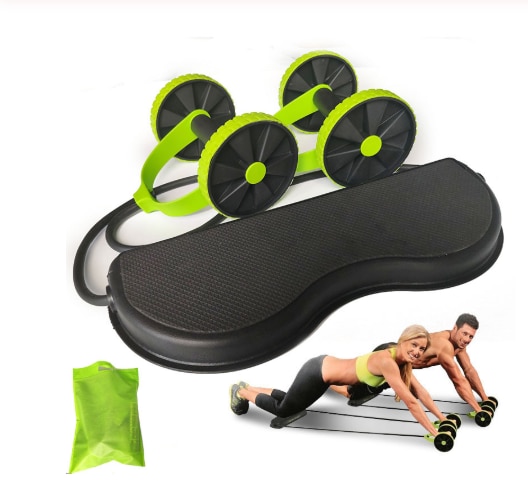 Rouleau à roulettes AB élastique résistance à l'abdomen | Outil de traction, rouleau AB pour entraînement musculaire Abdominal