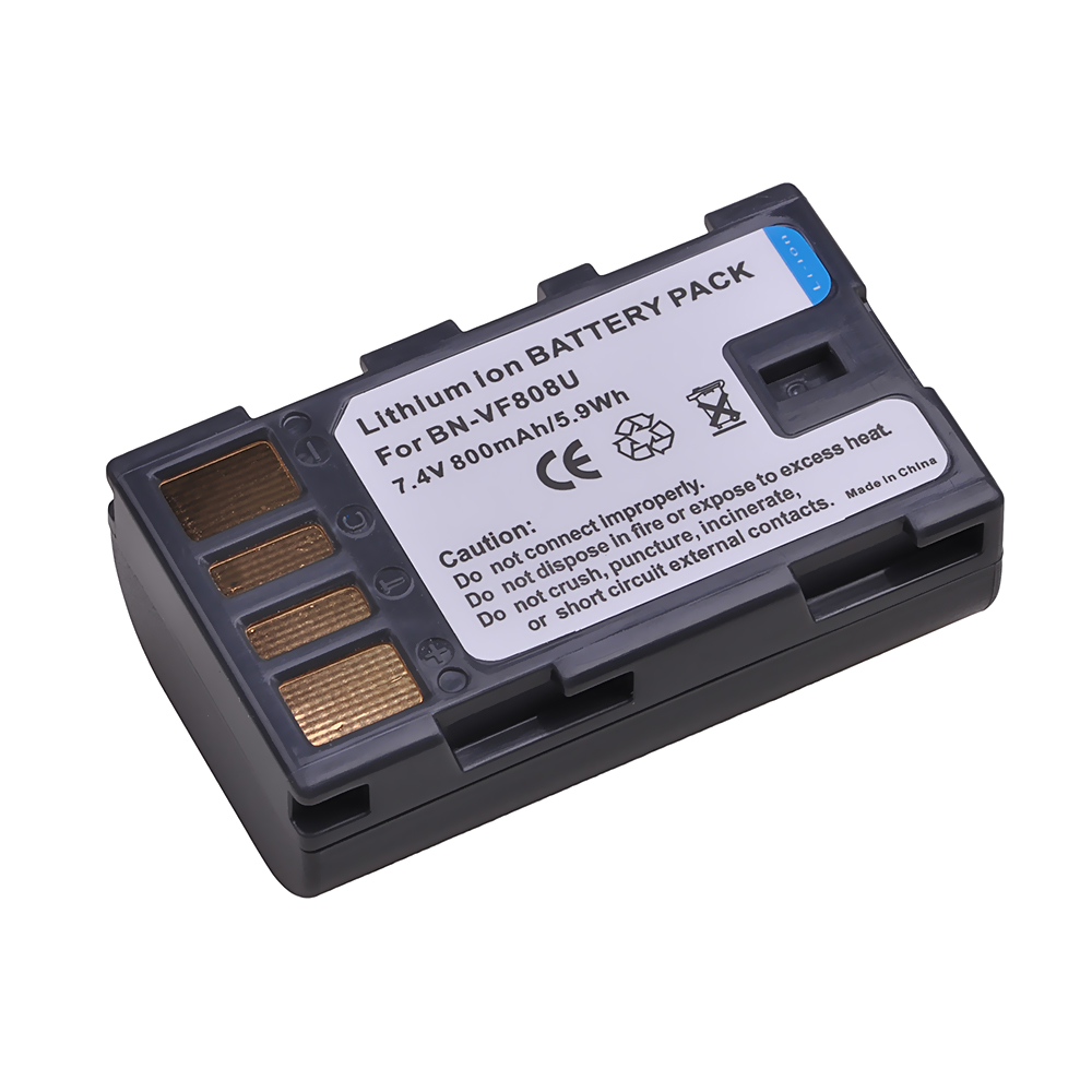 4 batteries BN-VF808 pour JVC BN-VF808U BN VF808 VF808U VF808US VF808UE, GZ-HD7, GZ-MG575, GZ-MG555, GR-D750, GR-D760: 1x Battery