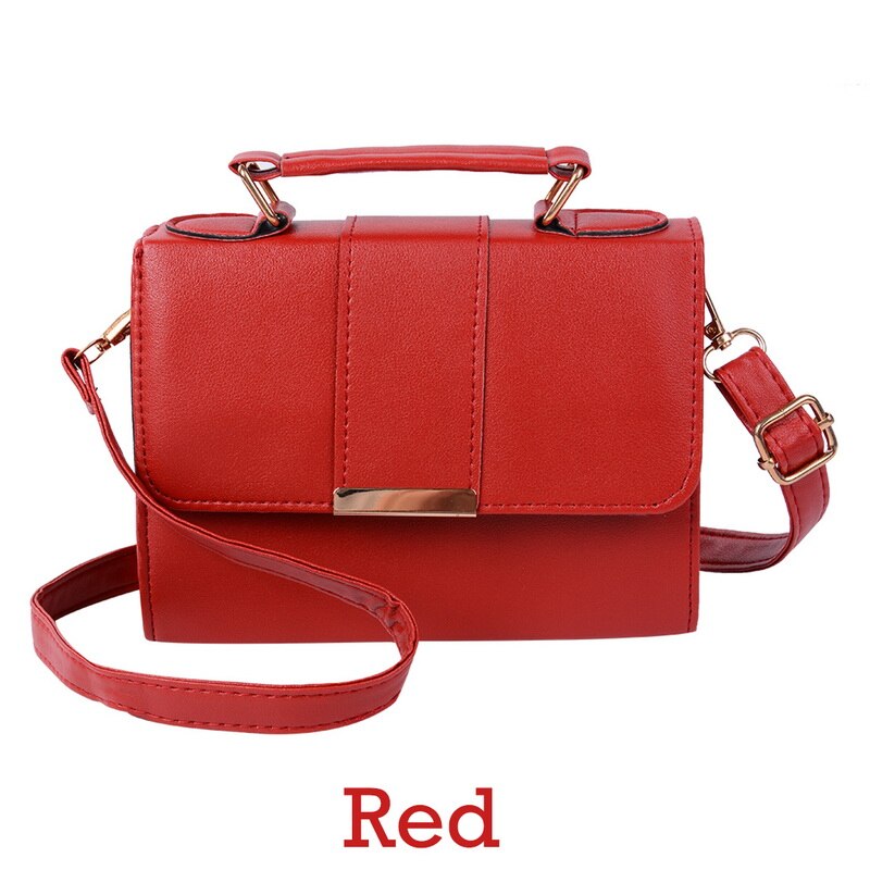 Mode Meisje Schoudertas Vrouwen Tas Lederen Crossbody Tassen Portemonnee Decoratieve Tas Dames Portemonnee Messenger: red