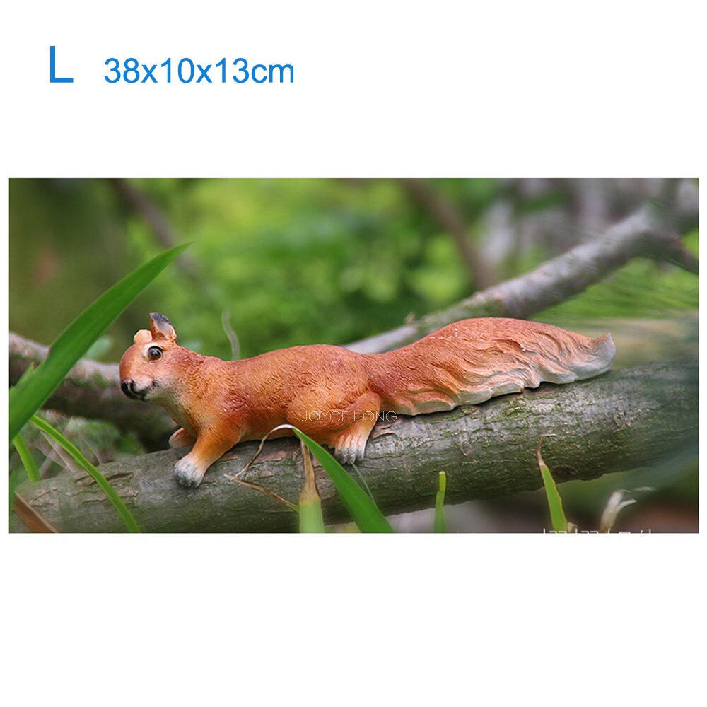 RESIN GARDEN SQUIRREL ANIMAL STATUE FIGURIUE GARDEN ORNAMENTS DECORATIONS FOR OUTDOOR GARDEN LAWN AND YARD