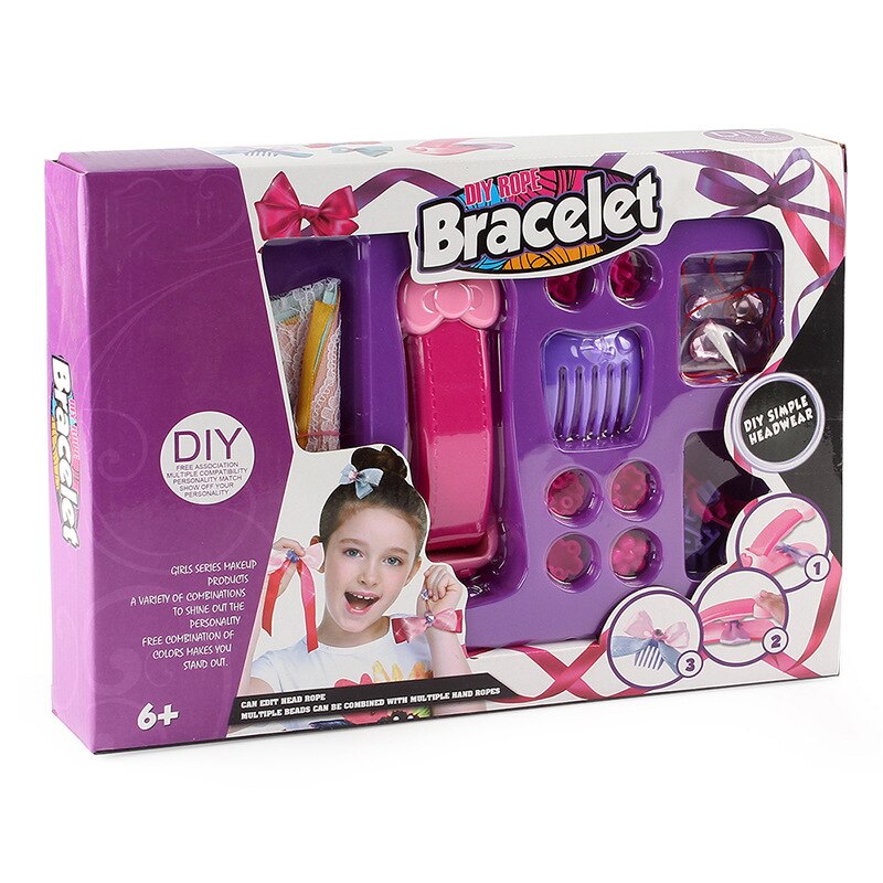 DIY Girls Hair Editor Electric Automatic Hairstyle Tools Braiding Machine For Kids Play Cosmetic Makeup Toys Christmas: D