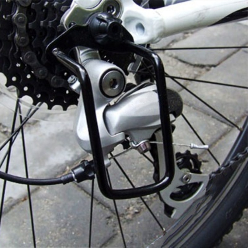 1Pc Verstelbare Stalen Zwarte Fiets Mountainbike Gear Achter Derailleur Chain Stay Guard Protector Outdoor Fiets Accessoires