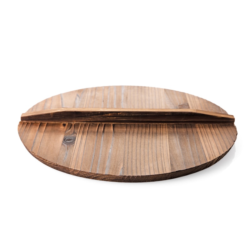 Export handmade wooden lid cover anti Chinese fir, bevel iron lid cover wok wooden lid 30cm