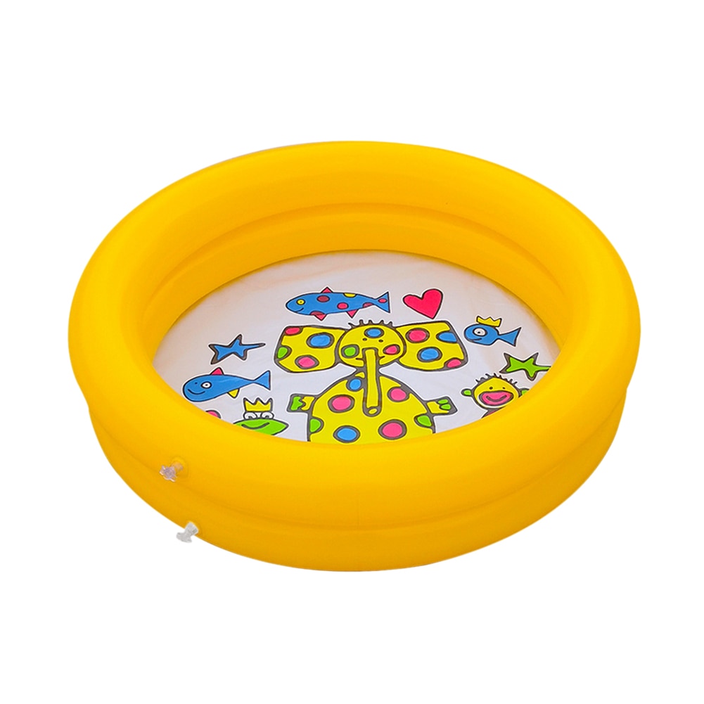 Bärbar uppblåsbar paddelleksak lekplats babypool djurtryckt rund härlig inomhus utomhusbadkar sommar