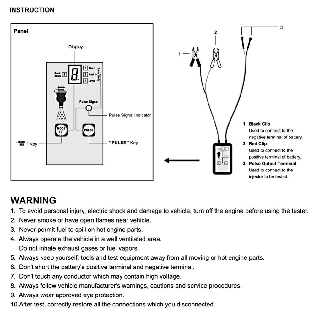 EM276 Injector Tester Fuel Injector 4 Pluse Modes Tester Powerful Fuel System Scan Tool EM276 Injector Tester