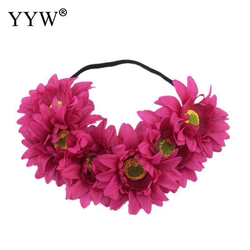 Guirnalda de flores para de boda, diadema hawaiana, sombrerería de , accesorios para el cabello, flores artificiales, banda para el pelo para novia,