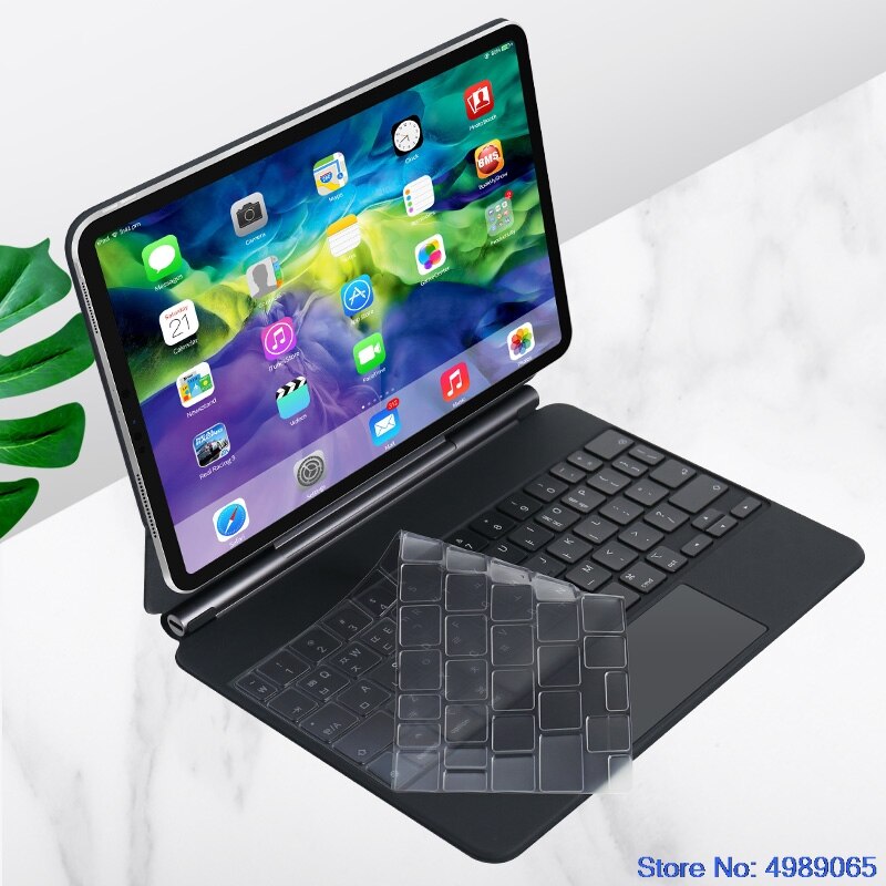 Euro eua para apple teclado mágico ipad pro 12.9 2020/ipad pro 11 2020 pro11 tpu teclado capa protetor pele