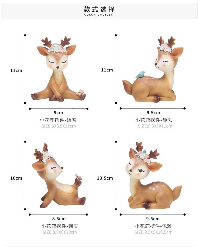 Décoration de gâteau d'anniversaire motif cerf | Animal de noël, jouet de Table, personnalité, dessin animé Han