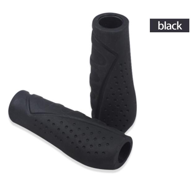 Mountainbike Handvatten Lock Handgreep Bar End Rubberen Handvat Bar Cover Fiets Onderdelen Mtb Accessoires Duurzaam: black