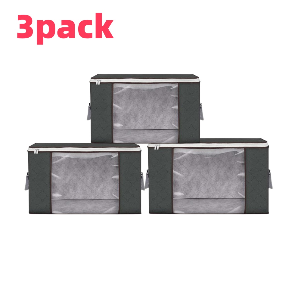 Storage Box Closet Organizer ,Clothes Storage Bins with PVC Window for Clothes, Comforters, Blankets, Bedding: green