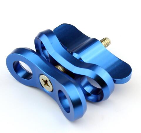 Diving Lights Ball Butterfly Clip Arm Clamp Mount Aluminum For Gopro Hero 3+/4/5 Xiaoyi Gitup SJ6000 Camera: Blue