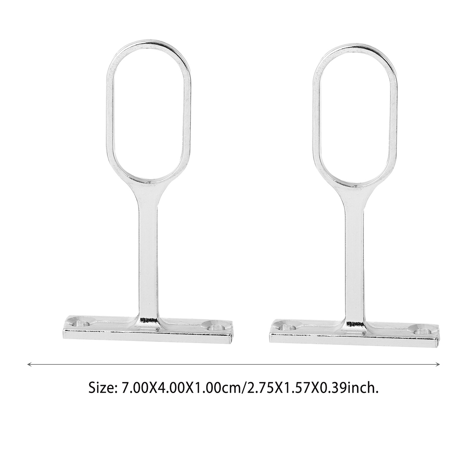 10pcs Closet Rod Support Pipe Wardrobe Rod Pipe Bracket Flange Rod Holder