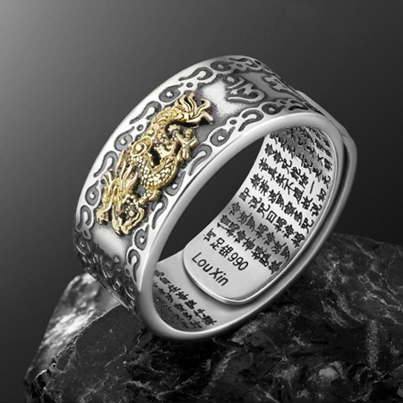 Feng Shui Bixie Charms Ring Amulet Bescherming Rijkdom Lucky Open Verstelbare Ring Boeddhistische Sieraden Voor Vrouwen Mannen