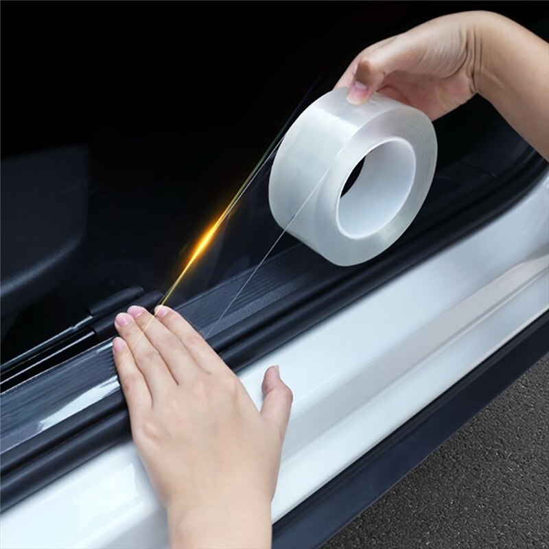Universele 3M 5M 10M Auto Anti-Collision Strip Nano Tape Scratchproof Drempel Transparante Film Deur Rand velg Protector Stickers
