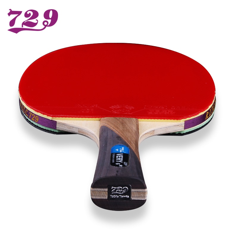 Originale 729 vennskap veldig 6 stjerners bordtennisracketer ferdige racketer racket sport kviser i gummi ping pong bag