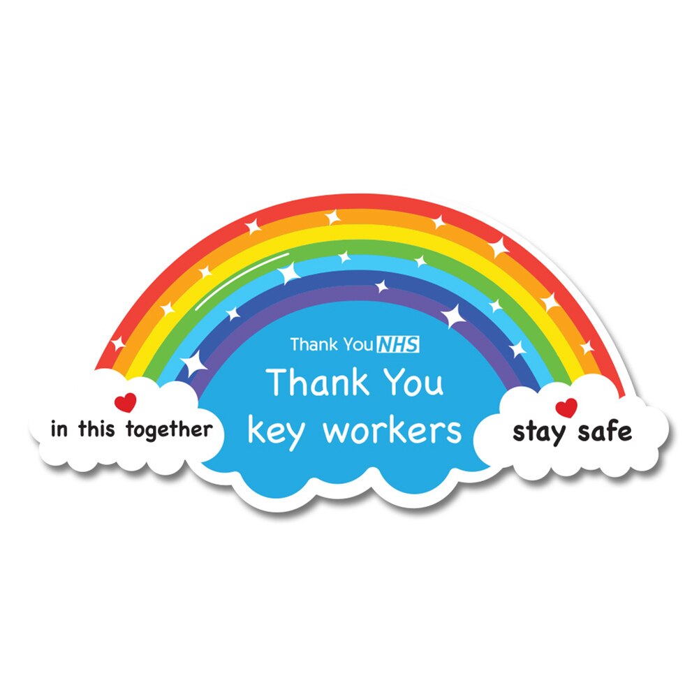 Vinyl Stickers Rainbow Waterproof Anti-fading Stickers For Window Car Taxi Van Shop Notebook