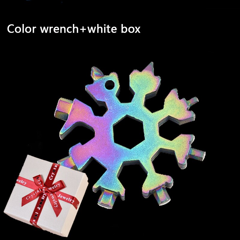 18 in 1 Tragbare Multifunktionale Schneeflocke bilden Schlüssel Saker 18-in-1 Schneeflocke Multi-Werkzeug Mini Tasche schlüssel: verrotten
