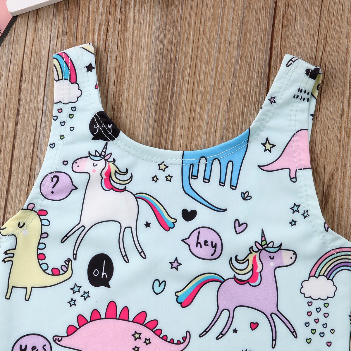 Bañador de una pieza de dibujo animado para bebés y niñas de 0 a 24M, traje de baño de una pieza, Bikini para niña pequeña, traje de baño de unicornio