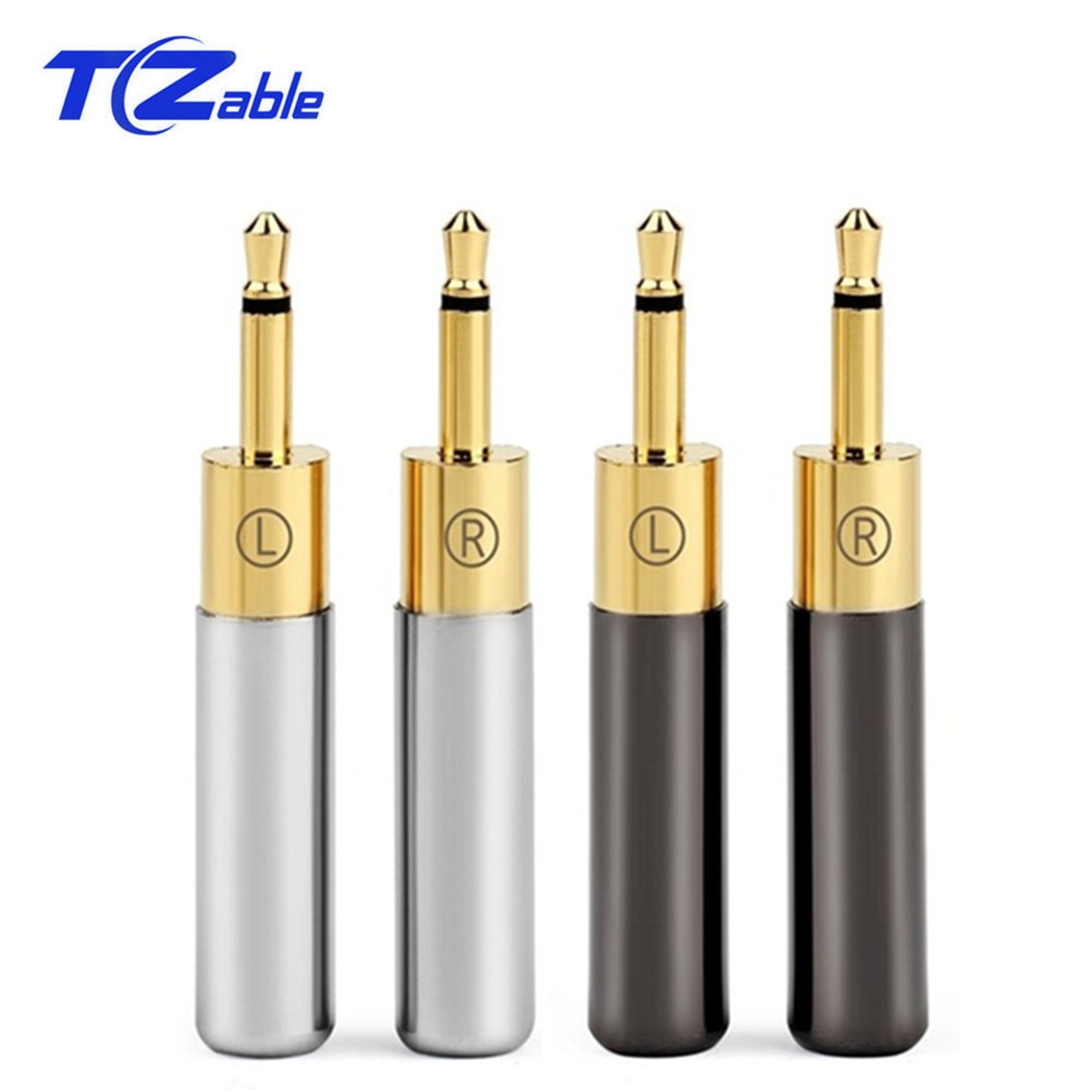 2.5MM Mini Jack Headphone Adapter Gold-Plated Plug Audio Connector Mono Male HD700 HE400i DIY Jack Solder High Fidelity Plug