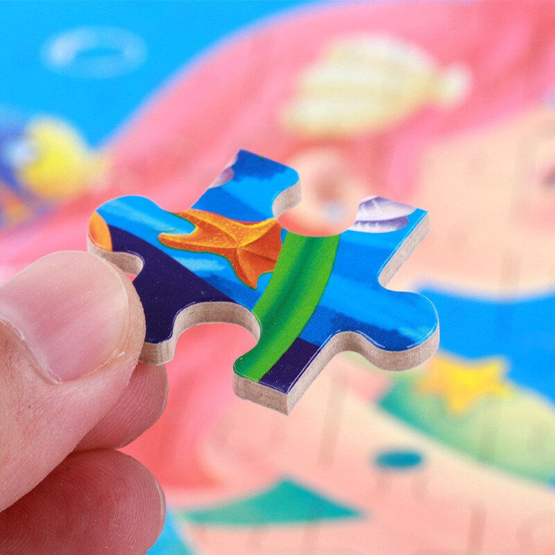 200 Pieces Wooden Toys Puzzle Kids Toy Cartoon Animal Wood Jigsaw Puzzles Child Early Educational Learning Toys for Children