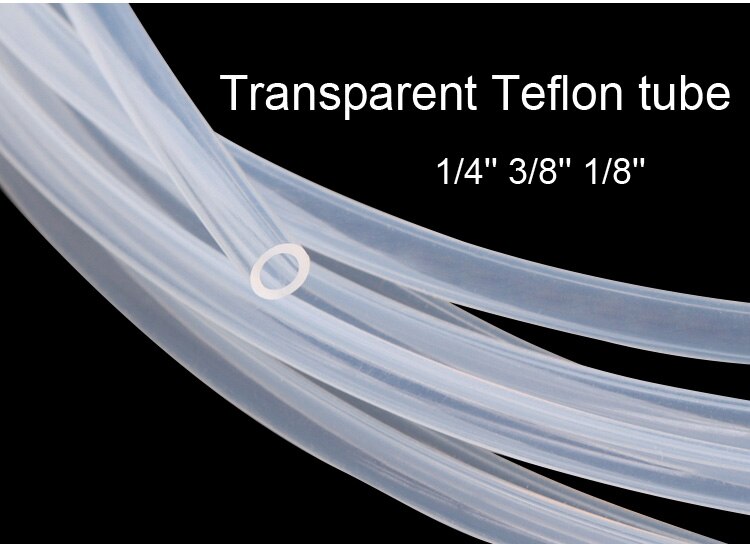1/4 '' 3/8 '' 1/8 '' 1/8 1/4 3/8 tum genomskinligt teflonrör genomskinligt ptfe-rör pfa-rör fep-slang  f46- rör