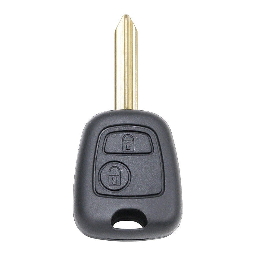2- knaps fjernbetjeningsnøglehus smart bilnøglehus cover fob  sx9 uslebne blade til citroen saxo xsara picasso berlingo