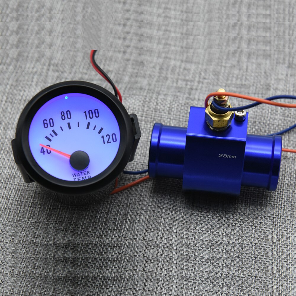 Water Temperature Gauge 52 mm Blue Backlight Universal Car Motorcycle With Sensor 40~120 Celsius Radiator 12V