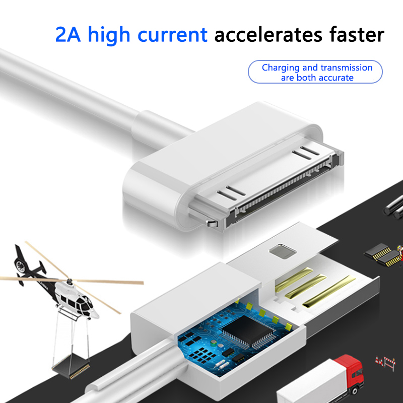 Accesorios adaptadores de cable de 30 pines Cable de datos de carga Nano Touch Cargador USB para IPhone 4 4s IPad 1 2 3 IPod