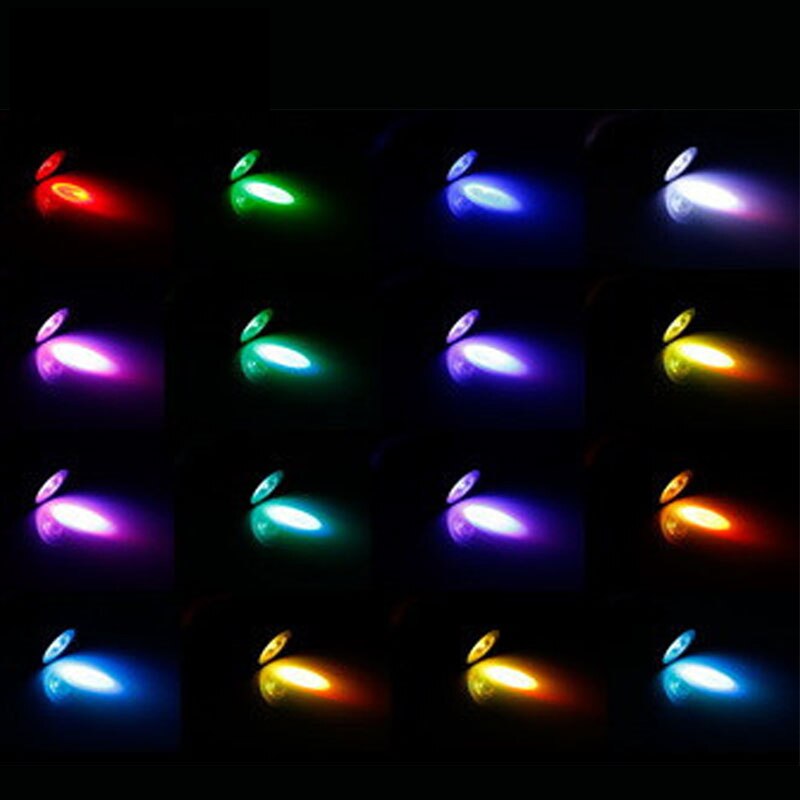 85-265 V 3 W E27 16 Kleuren LED RGB Magic Aluminium SpotLight Bulb Lamp met Draadloze Afstandsbediening 240-300LM-M25