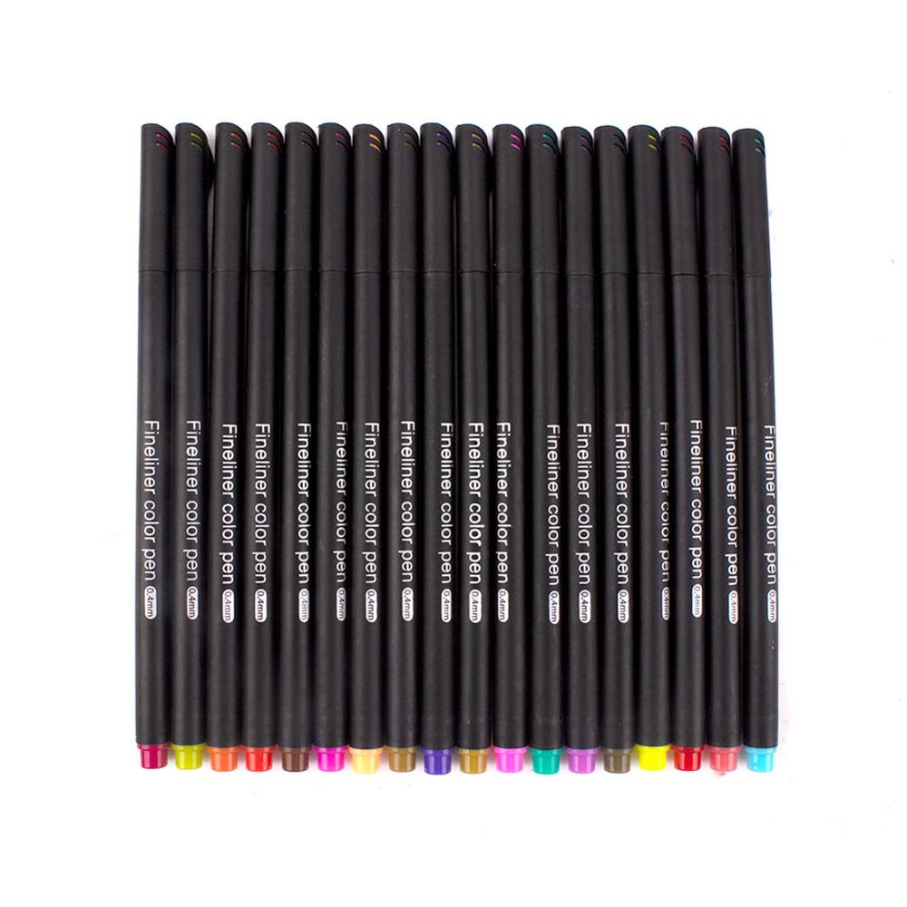 12/24/36/48/60/100 kleuren markers fineliner pen set viltstift kunstmarker set tekenen schets manga kalligrafie marker: 24 kleuren