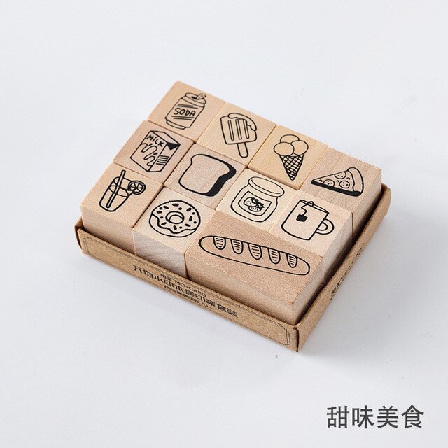 Vintage Kat Beer Panda Dier Leven Stempel Diy Houten Stempels Voor Scrapbooking Briefpapier Scrapbooking Standaard Stempel: 10