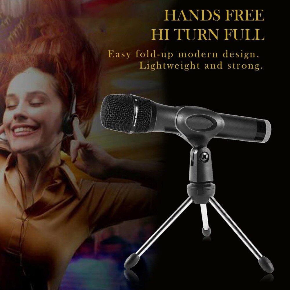 Mini Desktop Microphone Stands Universal Adjustable Microphone Holder Mic Tripod Stand Desktop Bracket M-1