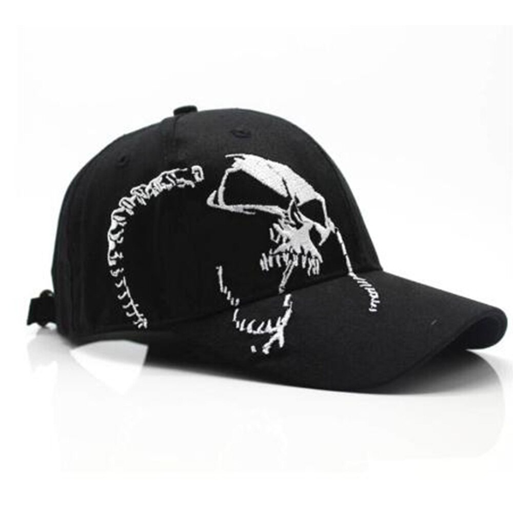 Embroidered Skull Cap for Men Cotton Baseball Caps Sports Pattern Black Women Army Male Cap Knit Cap Hip Hop