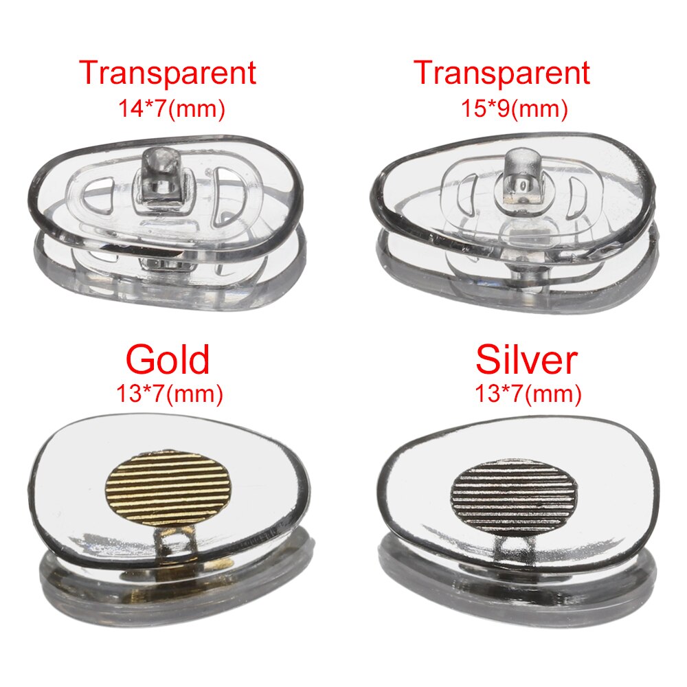 25 Paar Siliconen Neus Pads Schroef Extra Soft Brace Ondersteuning Pad Voor Bril Zonnebril Eyewear Accessoires S/L Maat