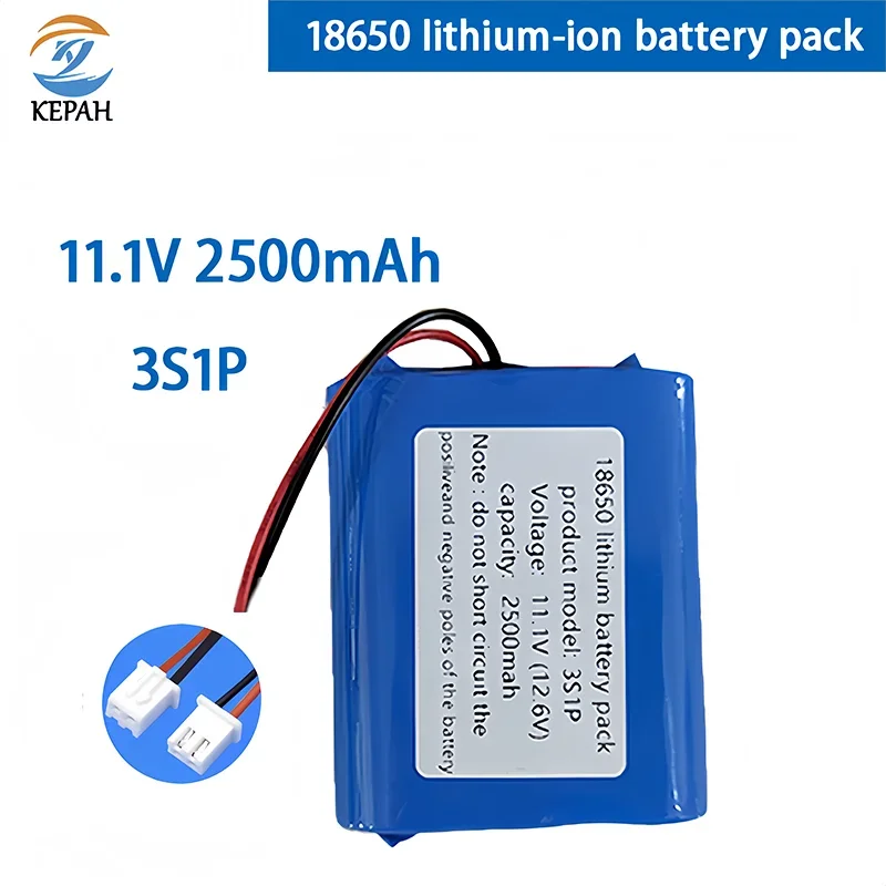 12V Battery 12.6V/11.1V 3500mAh 3S1P Lithium-ion Battery Pack W/ BMS for Backup Power Ups CCTV Camerar Speaker Bluetooth: Default Title