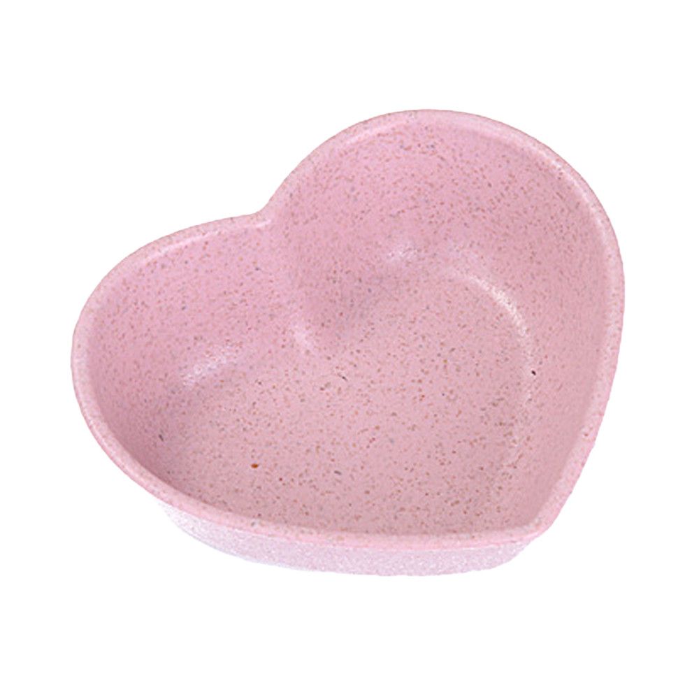 Kitchen Tools Sauce Oil Sauce Vinegar Salt Seasoning Bowl Food Sauce Dish Small Plates Tableware Bowl: pink-heart shape