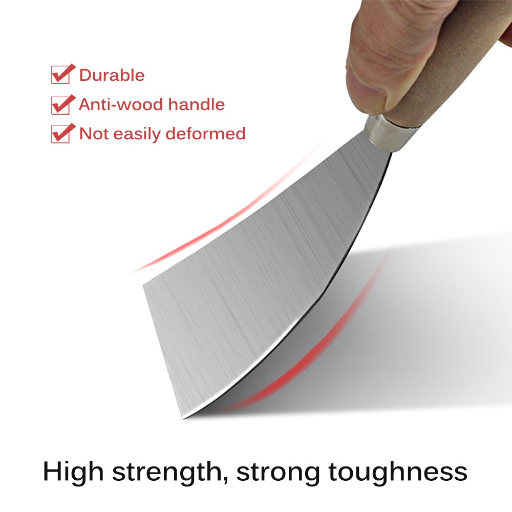 4pcs Putty Knife Set With Bag Scraper Blade Wall Shovel Carbon Steel Construction Tool Plastering Knife