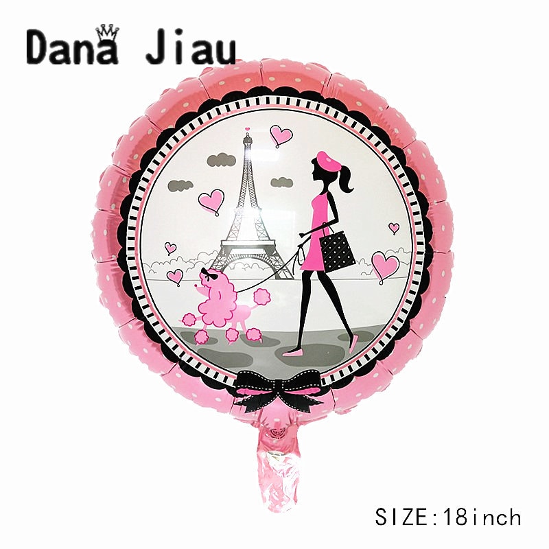 Dana jiau 18inch size meisje prinses gelukkige verjaardag helium folie ballonnen Roze party decoratie 23 jaar oude make up bal levering