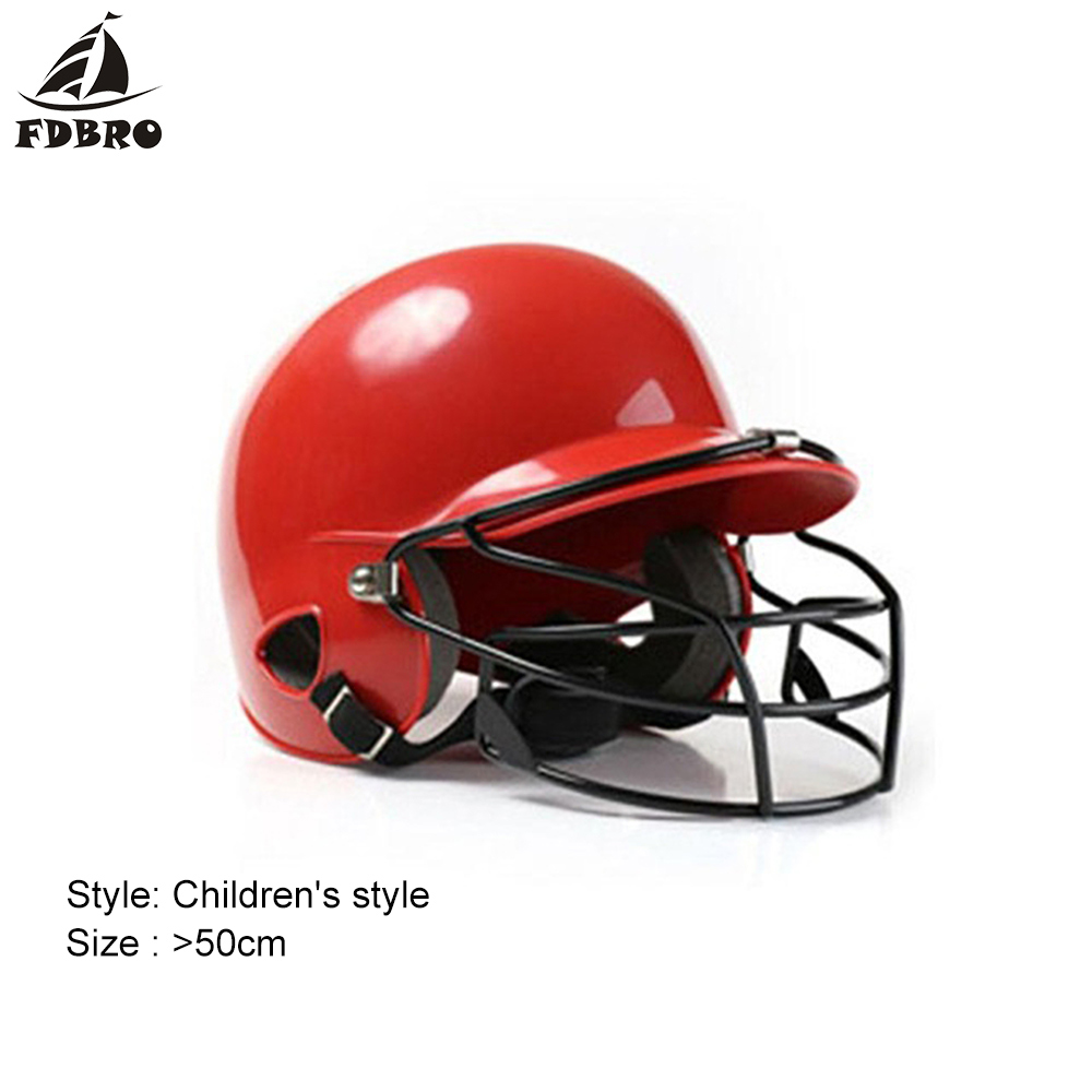 FDBRO Shield Head Protector Face Baseball Helmets Hit Binaural Baseball Helmet Wear Mask Softball Fitness Body Fitness Equipment: redkids