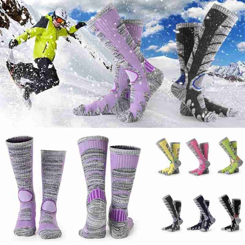 1 Pair Compression Socks Warm Long Thermal Socks For Men Ski Sock Climbing Women Sport Thicker Compression Socks Camping Ou C7D7