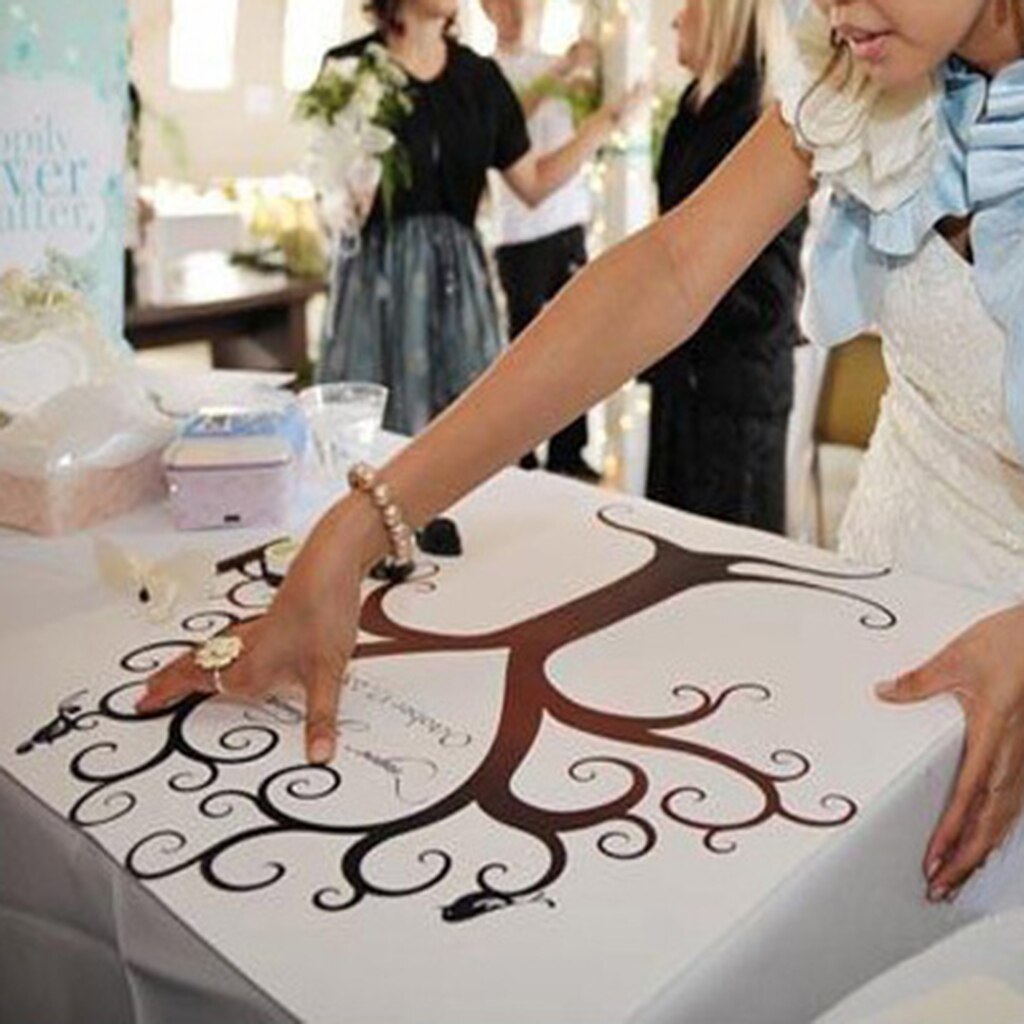 Wedding Guest Book Fingerprint Love Tree Painting for Wedding Accessories