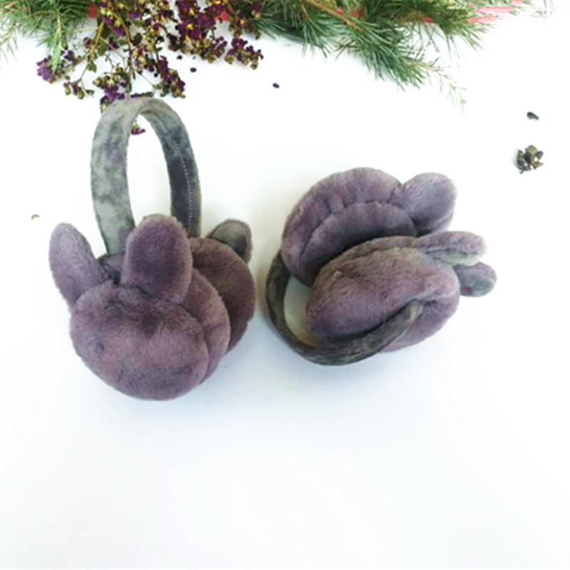 Cache-oreilles de lapin pour femme, couvre-oreilles chauds, pour filles, TWE005-white: GRAY