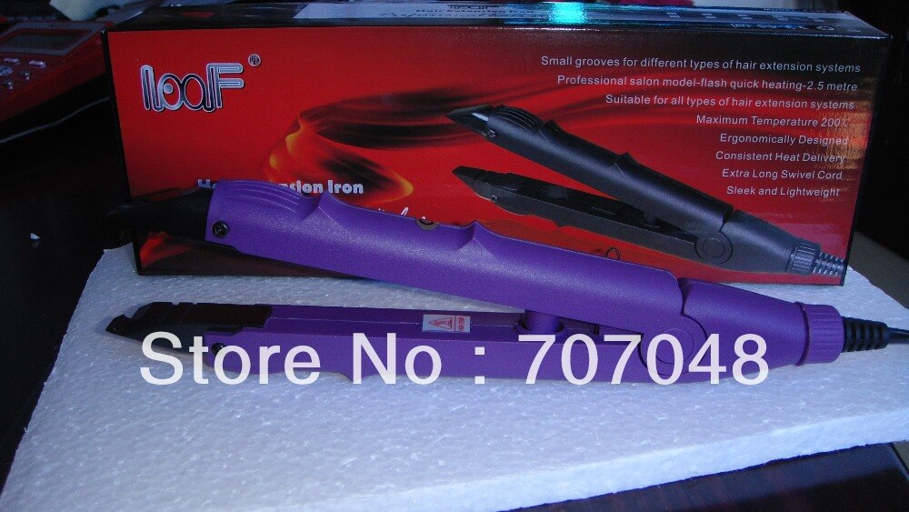 Kontrol temperatur lilla farve flad plade fusion hair extension keratin bonding værktøj varmejern 610
