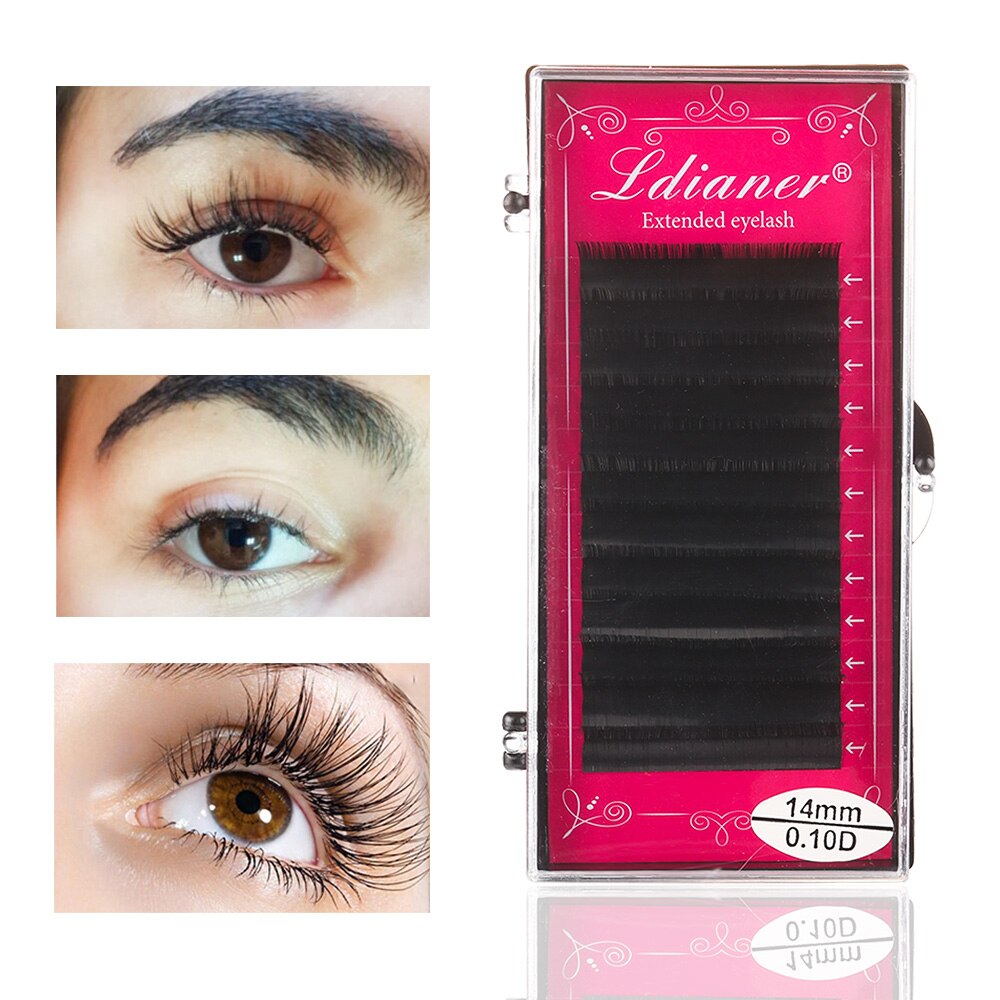 12 bakker imiteret mink individuel øjenvippeforlængelse volumen vipper b/c/d curl 0.10 mm tykkelse 8-14mm naturlige lange vipper håndlavede