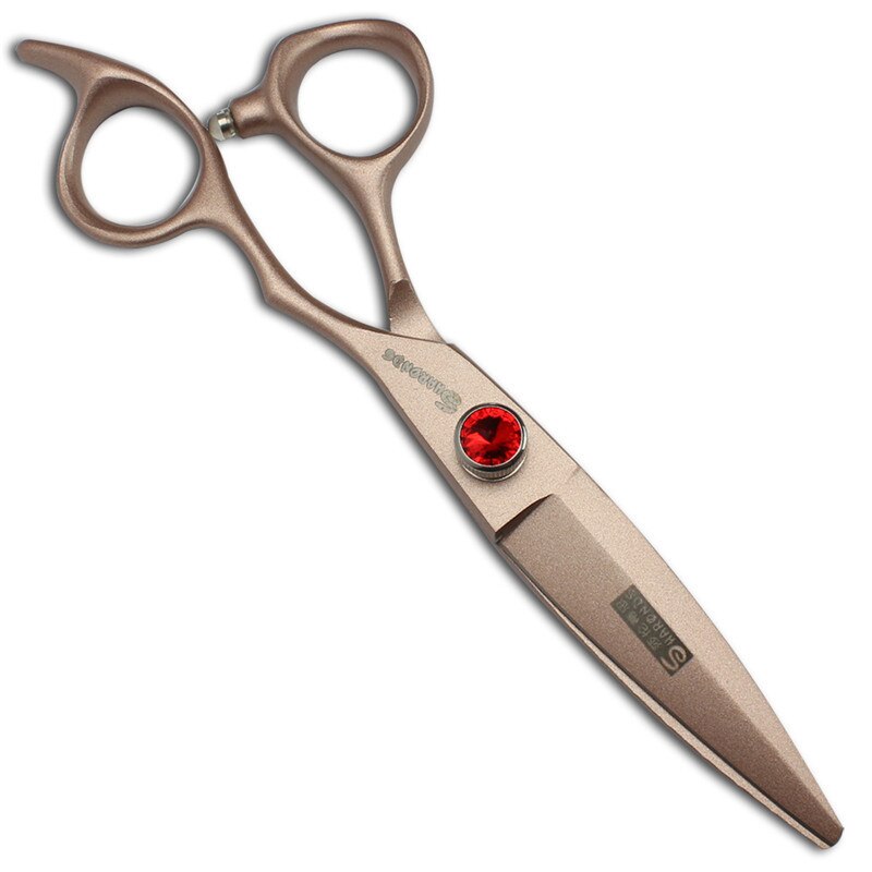 Hairdressers Barber Special Scissors Household 6" Willow Leaf Scissors Japanese Style 440C Sliding Cutting Shears Gilt Purple